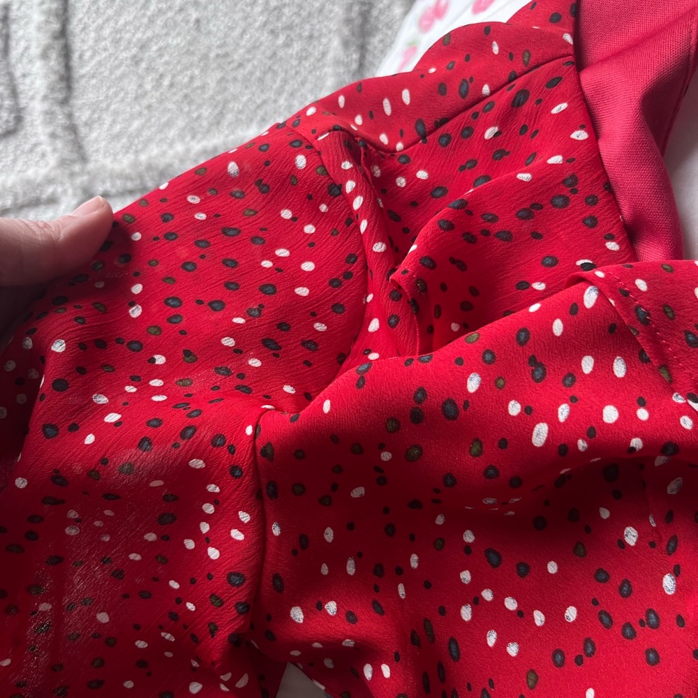LUSH Ruffled Red Dress - Picture 4 of 4